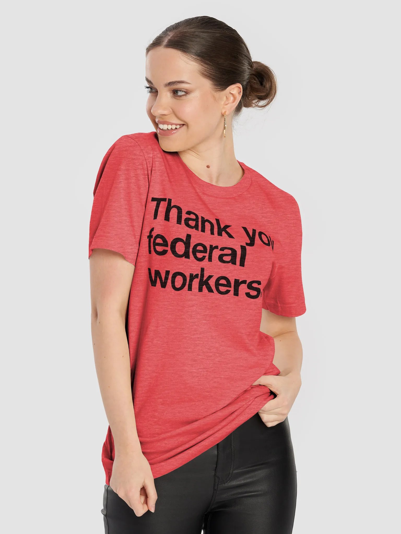 Thank You Federal Workers T-shirt (Black) product image (8)