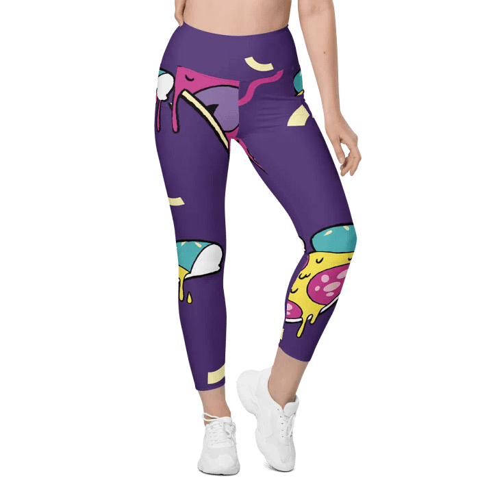 Whimsical Pizza Party Leggings product image (1)