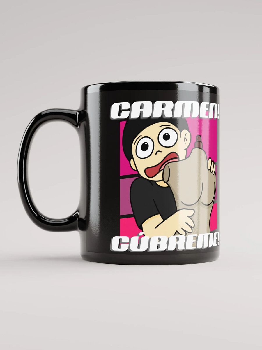¡Carmen Cúbreme! | Taza Negra Brillante product image (12)