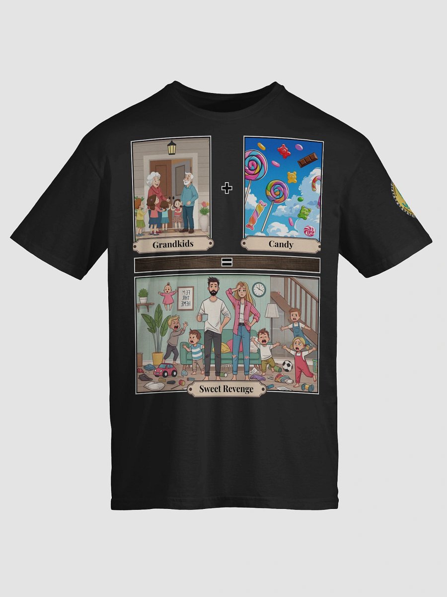 Grandkids + Candy = Sweet Revenge (Both) Gildan Unisex Softstyle T-Shirt Dark Colors product image (5)