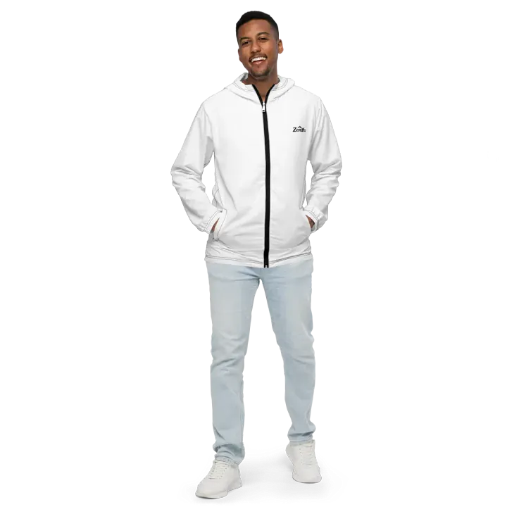 White Zenith Unisex Windbreaker product image (1)