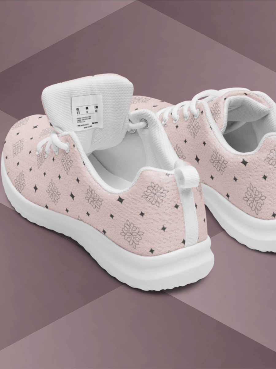 Stellar Pink Geometric Athletic Shoes product image (3)