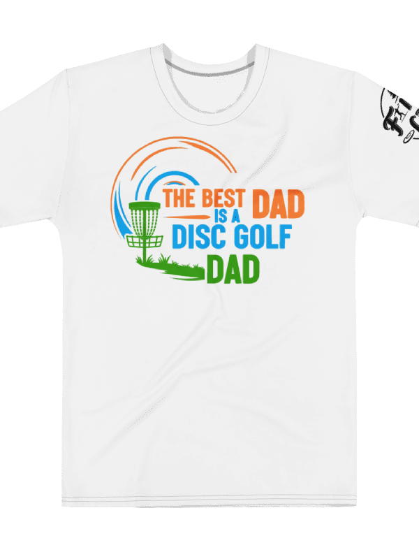 Fancy Lads Men's White T-Shirt "The Best Dad Is A Disc Golf Dad" product image (1)