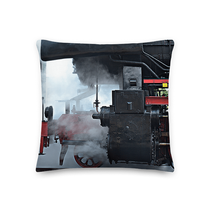 Premium-Kissen - Dampflokomotive Detailausschnitt product image (2)