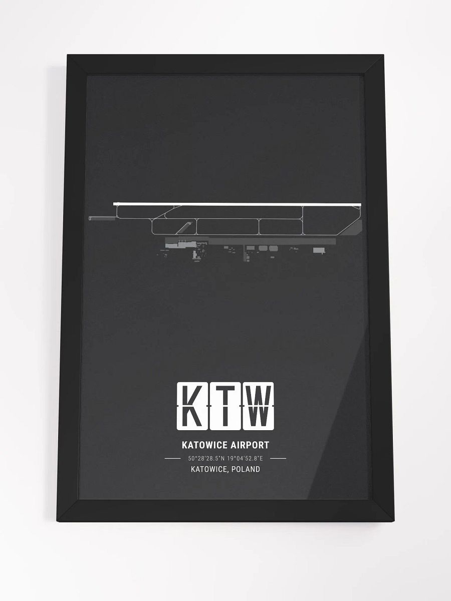 Framed Airport KTW Premium Map On Matt Paper product image (4)