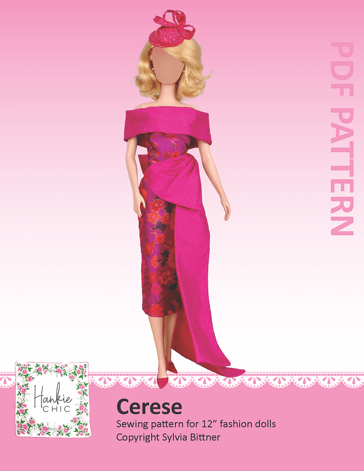 Cerese sewing pattern for 12" fashion dolls product image (1)