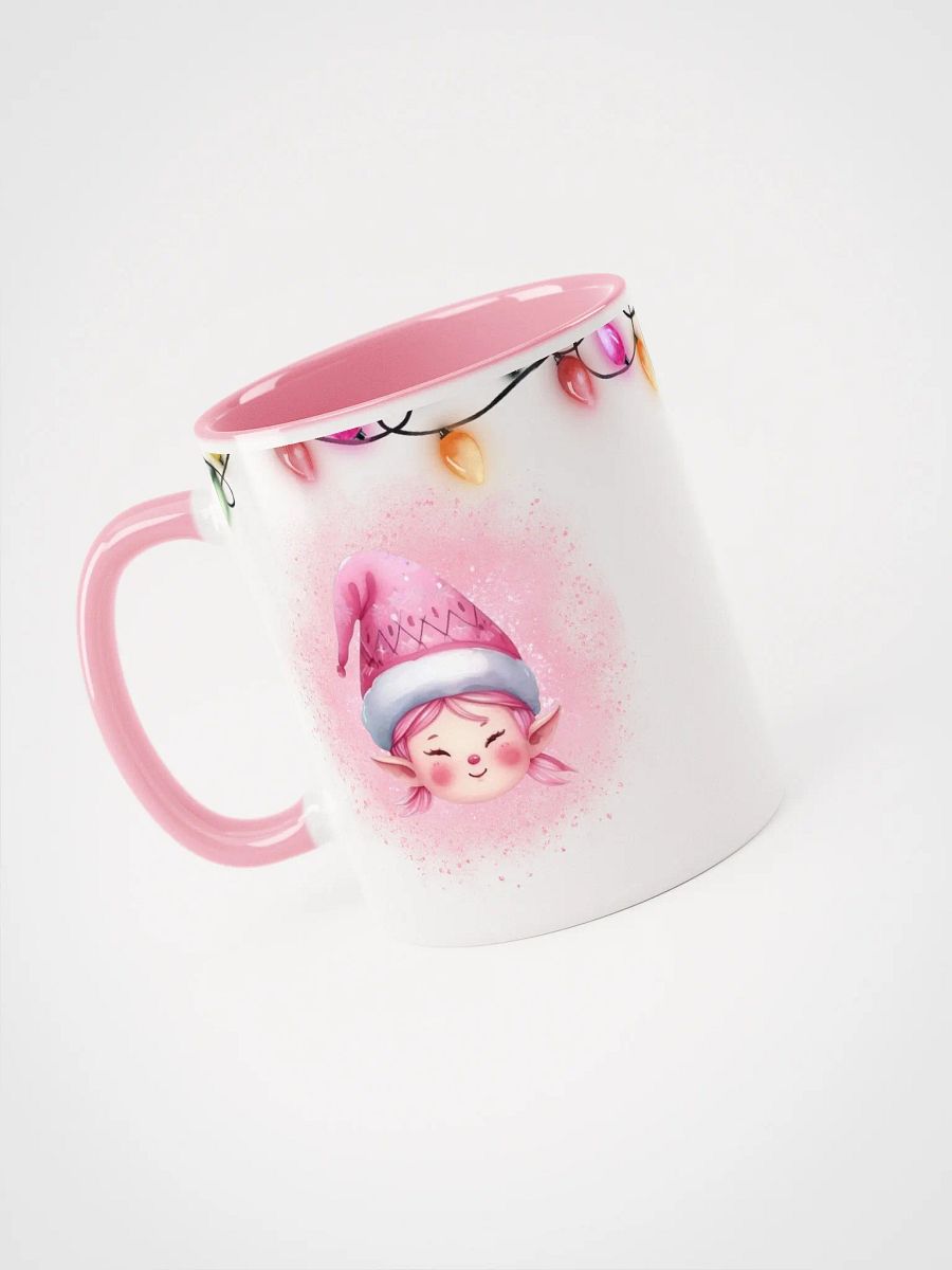 Pink Elf and Christmas lights Mug product image (3)
