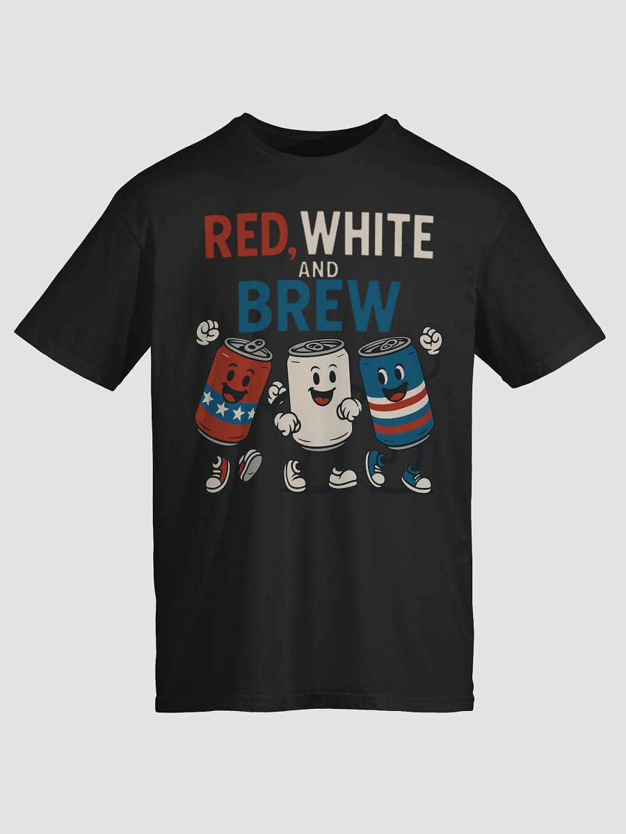 Red White and Brew 4th of July T-Shirt - Patriotic Beer & Soda Cans product image (19)