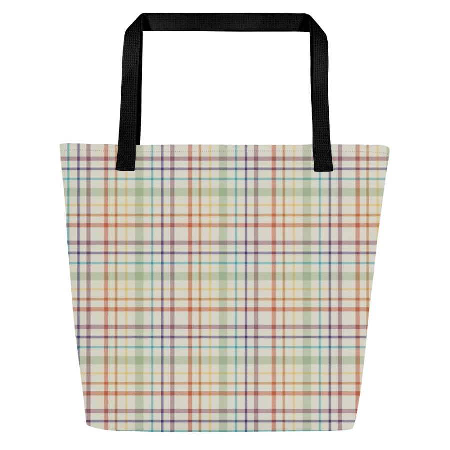Centered Eight Color Plaid Tote Bag product image (1)