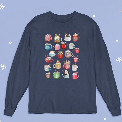 ☕️🍫 Wrap Yourself in Cozy Vibes with Our Hot Chocolate Collage Long Sleeve Tee! 🍫☕️

Nothing says holiday season like a warm ...