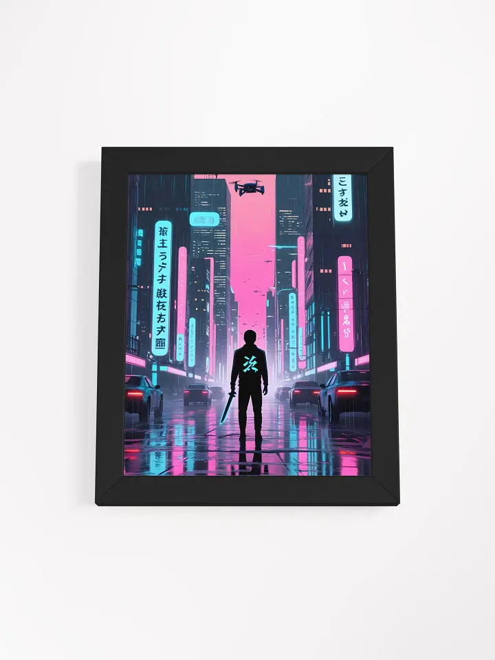 Neon Samurai Framed Poster product image (1)