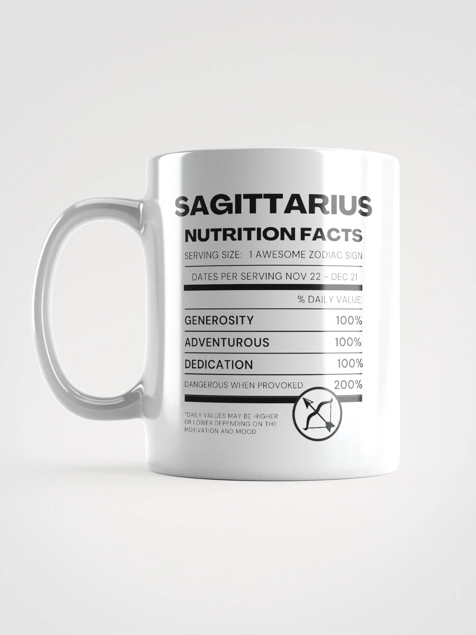 Sagittarius Nutrition Facts Mug product image (7)