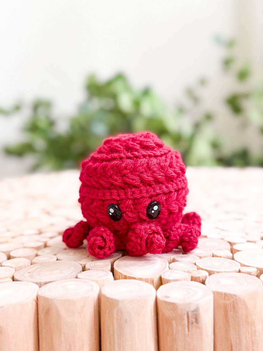 Amigurumi Octopus Crochet Pattern | No-Sew Wheat Stitch Design product image (6)