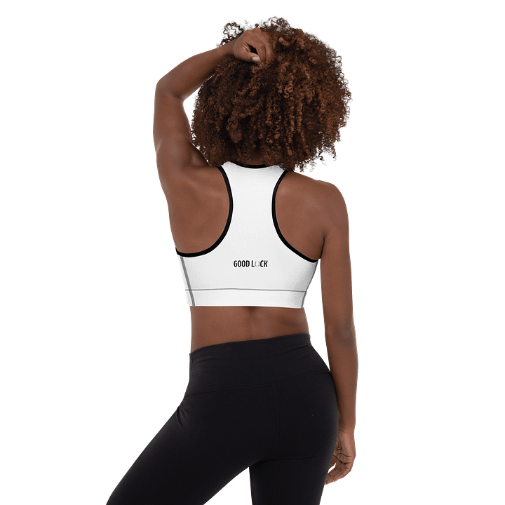 The Good Luck Padded Sports Bra - White product image (1)