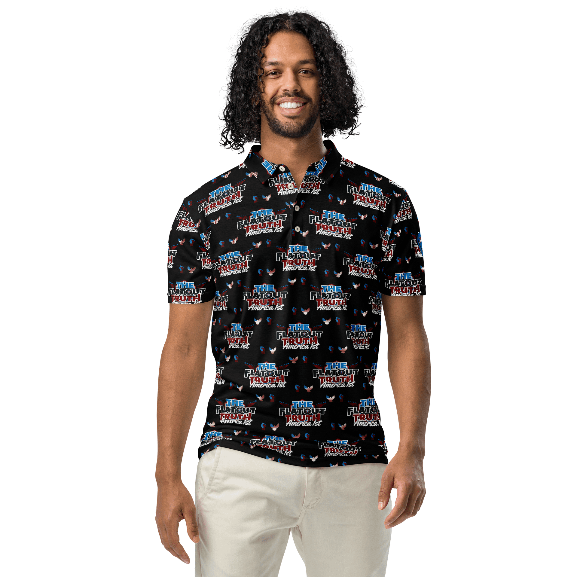 TFOT SlimFit America 1st Black Polo Shirt product image (4)