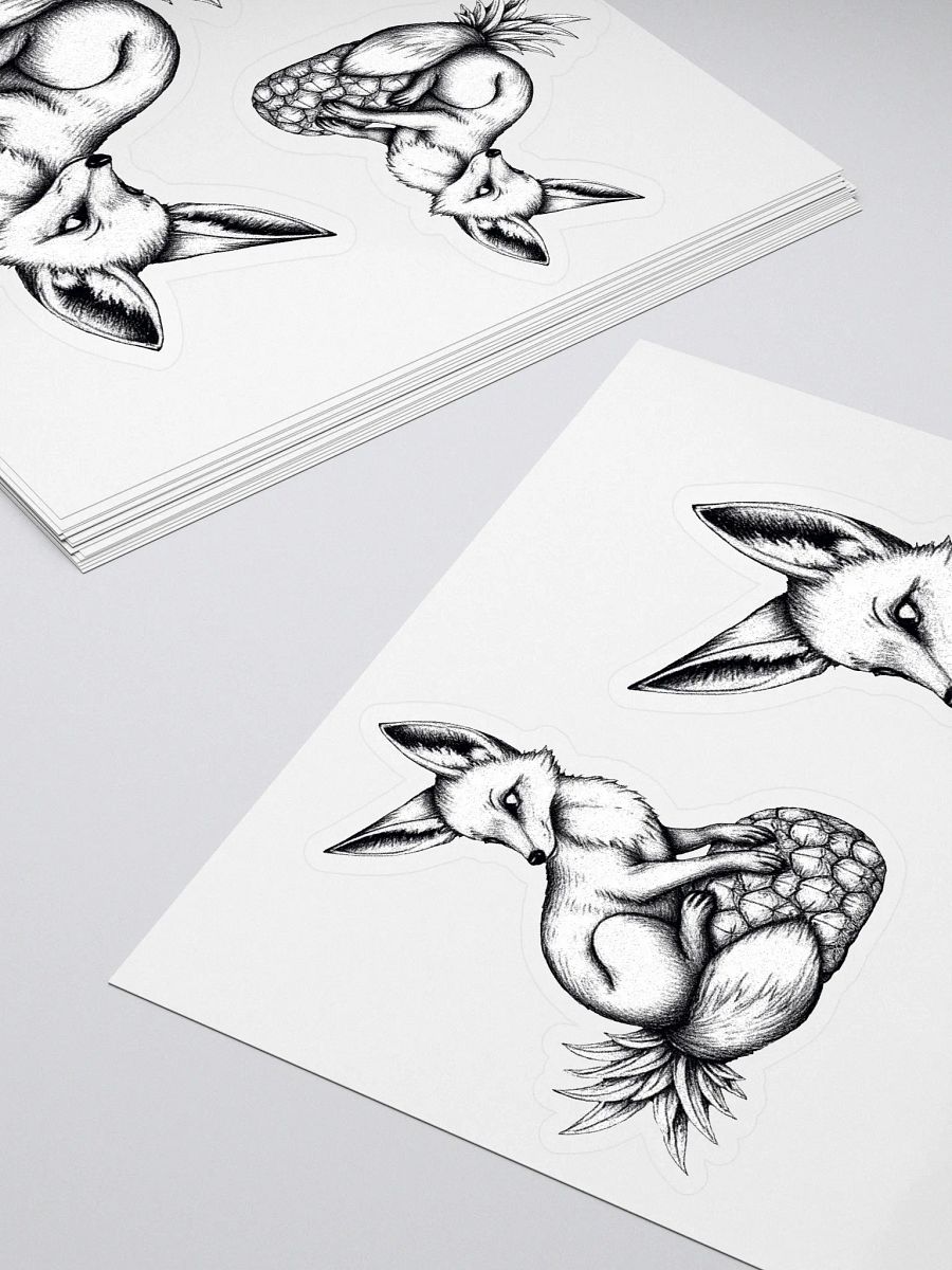 Vixen on a pineapple Ink draw vinyl sticker product image (4)
