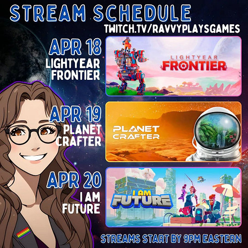 Streaming cozy space/farming/survival sims this weekend. Going to be a lovely combo of chill and fun at the same time!