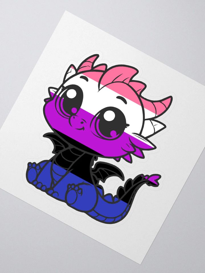 Genderfluid Pride Dragon Sticker product image (7)