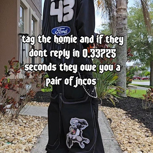 With code DEVO15 on jnco.com ofc 

#jnco #baggy #numetal #grunge #2000s #y2k #punk #alt #swag #ootd #90s #aesthetic #korn