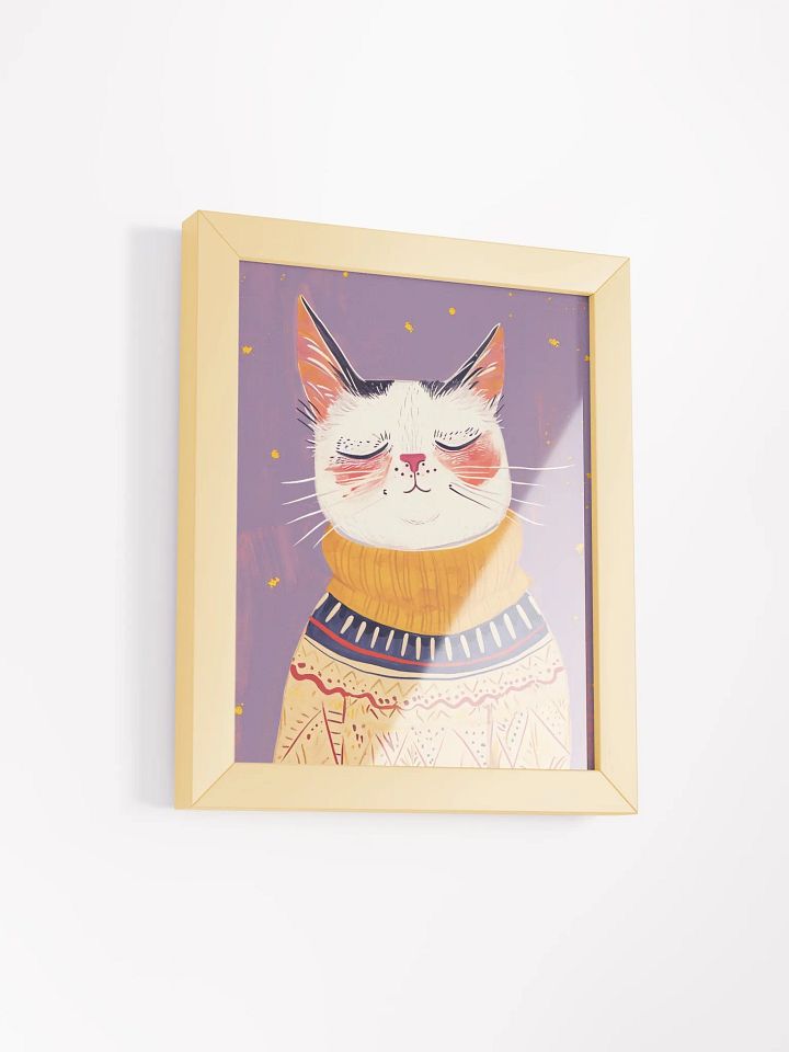 Autumn Bliss Cat Framed Art Print product image (4)