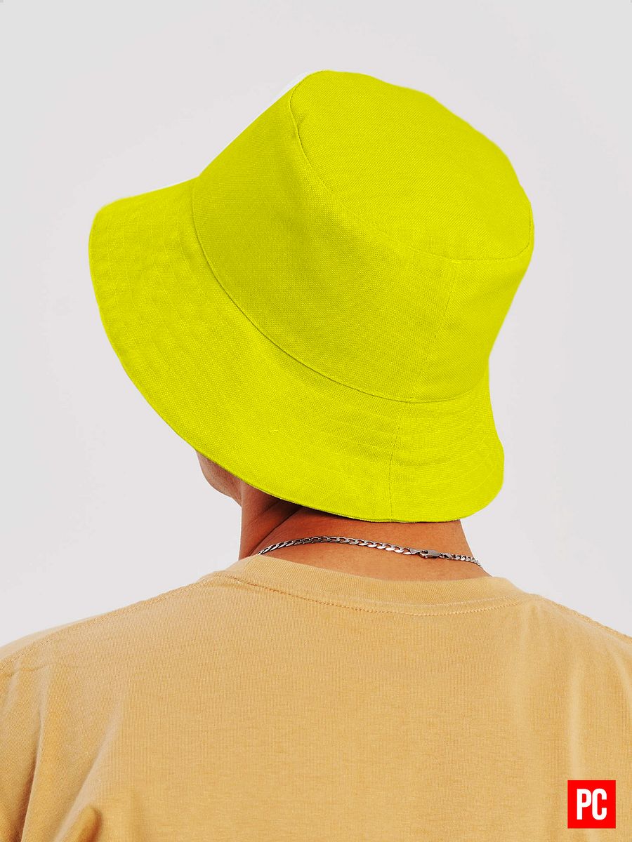 Plain Color Yellow Bucket Hat product image (3)