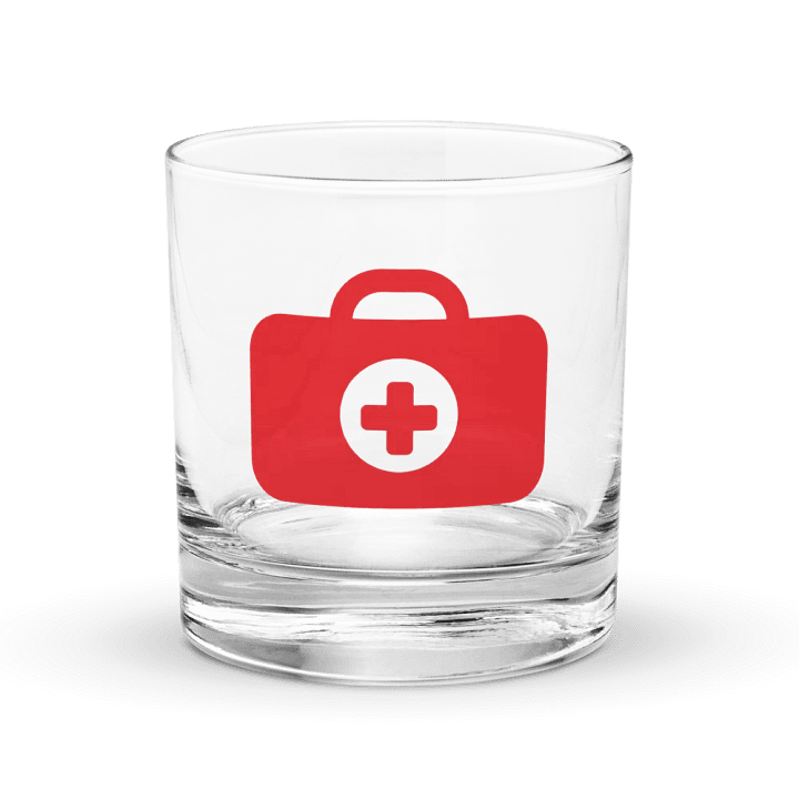 "First Aid Kit" Rocks Glass product image (1)