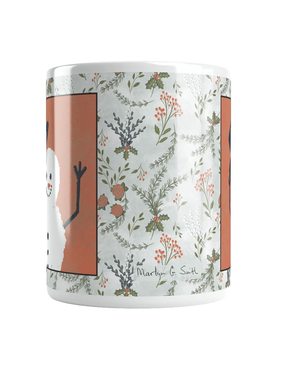 “Snowman Hello” Coffee-Tea-Cocoa Ceramic Mug - White product image (6)