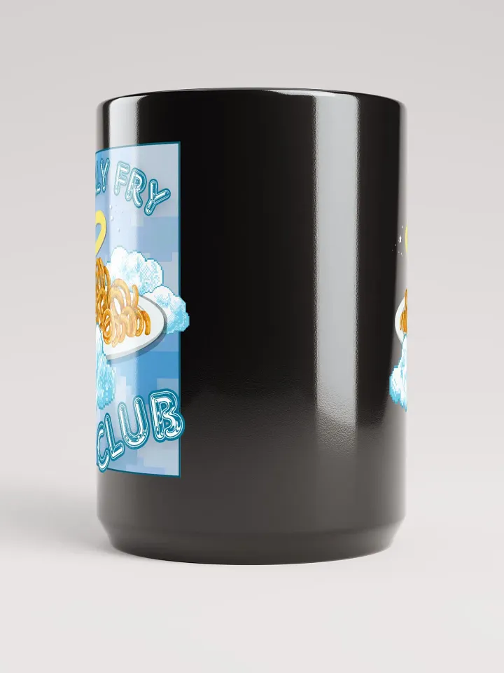 CURLY FRY CLUB black glossy mug product image (2)
