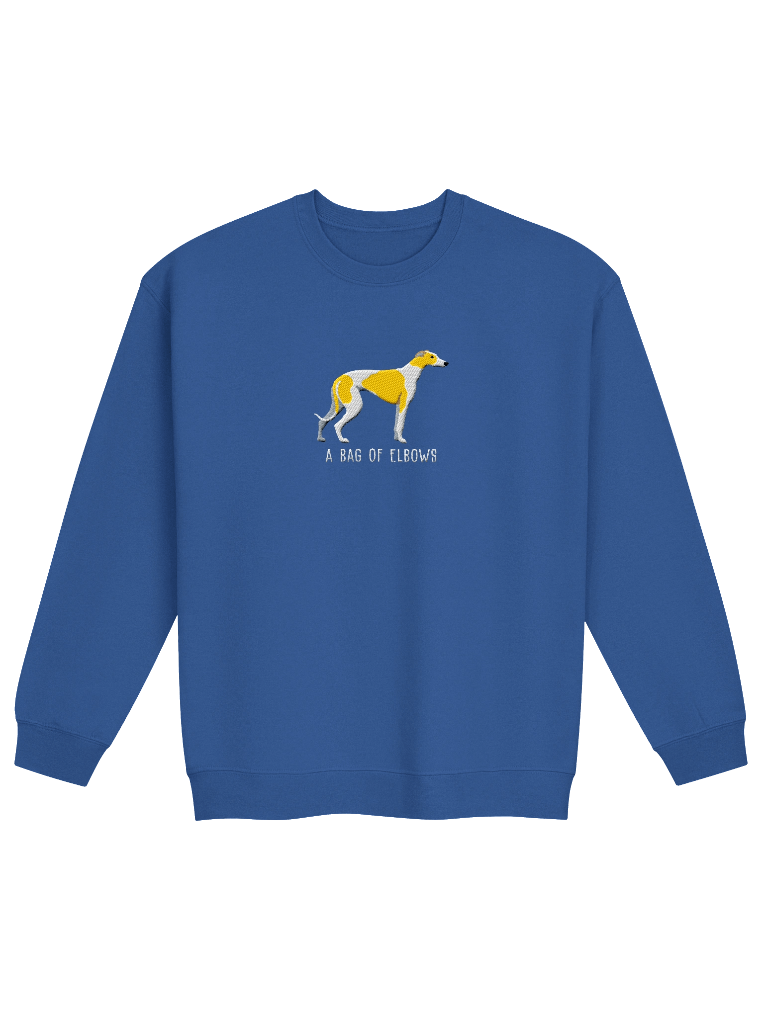 A Bag of Elbows Sweatshirt (Embroidered) of an English Greyhound(Lemon) product image (13)