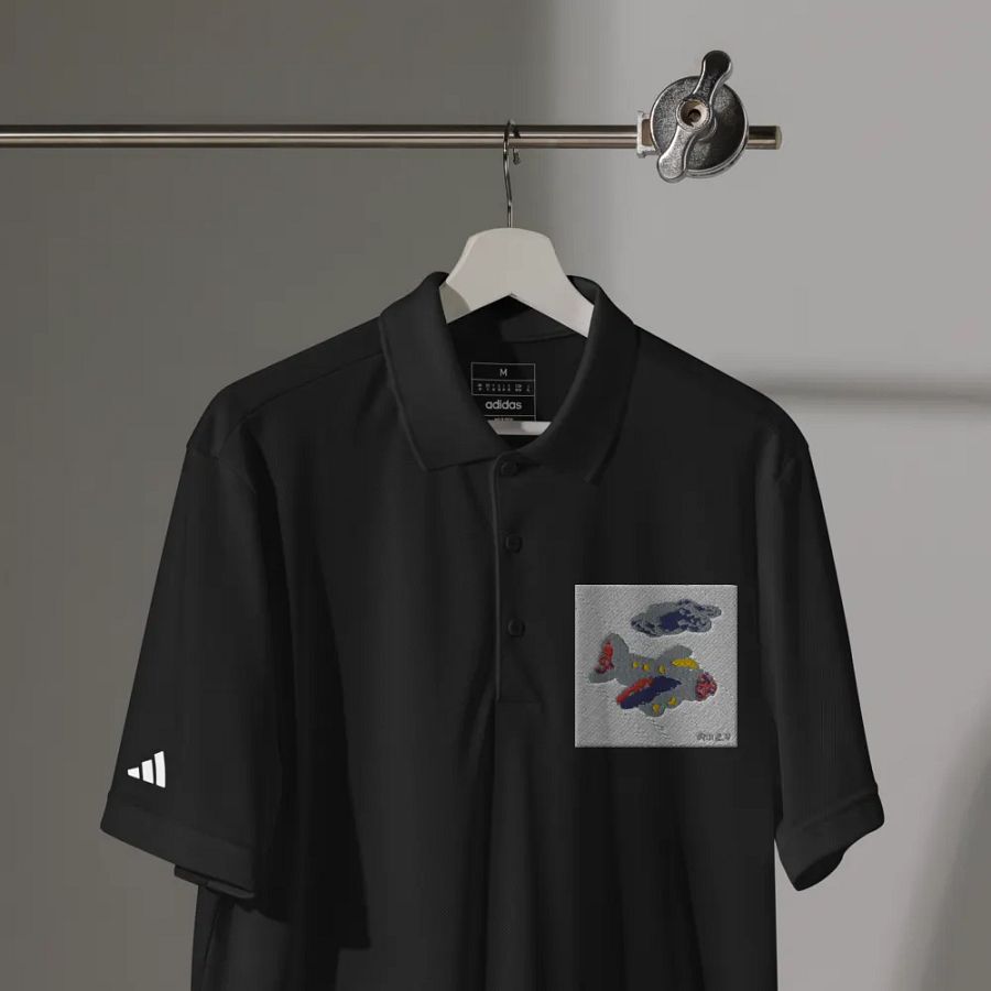 Kid Airplane (Adidas Sport Polo Shirt) product image (8)