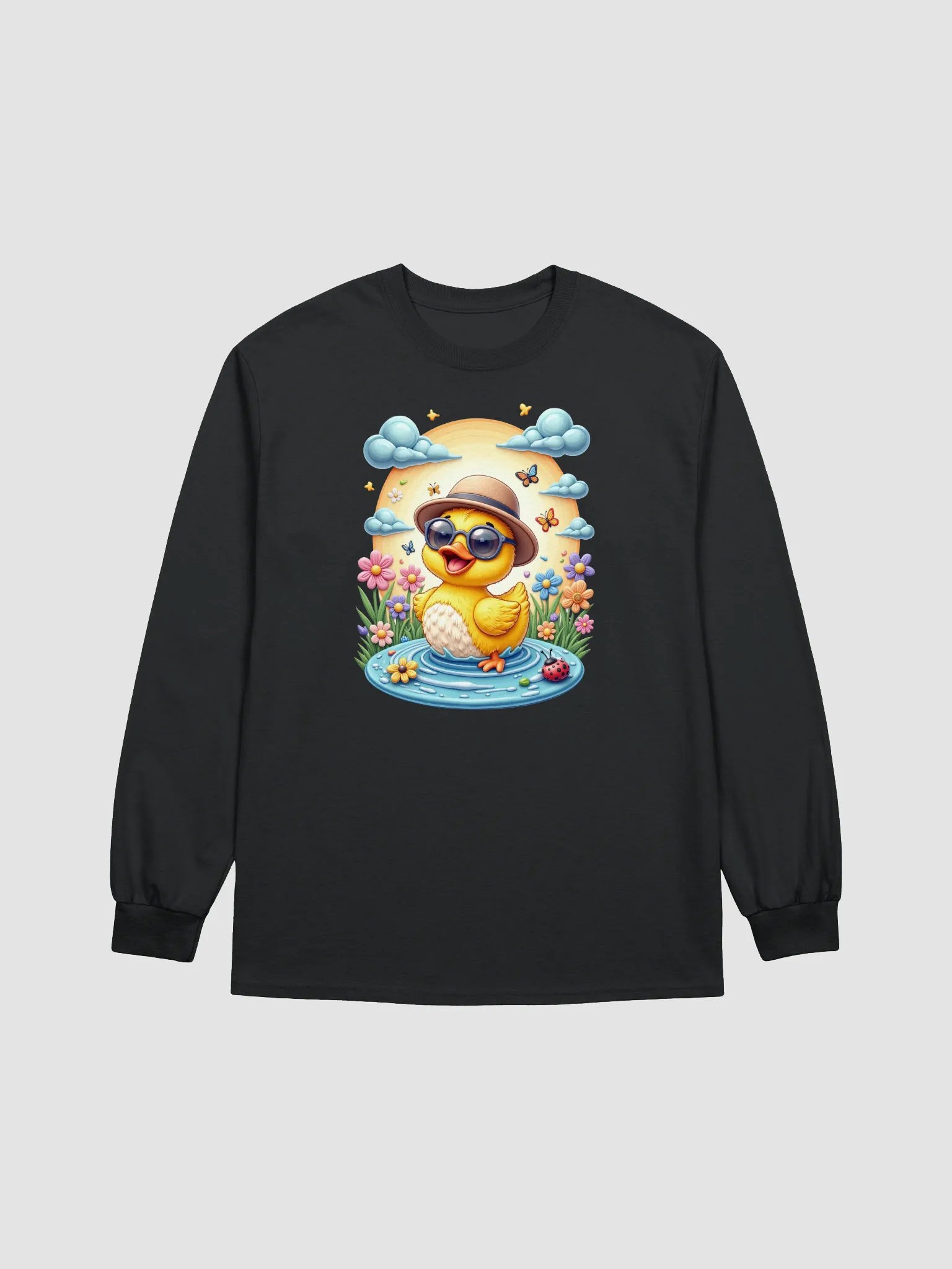 Dapper Duck Cartoon Long Sleeve Tee product image (7)