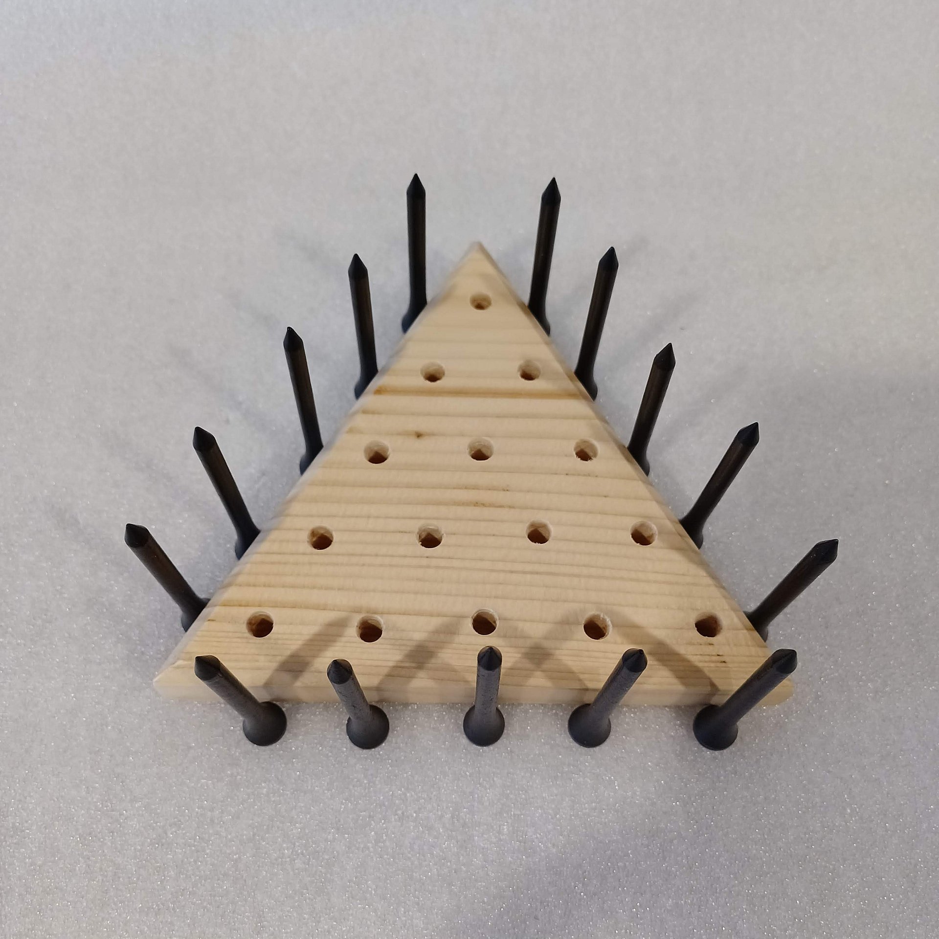 Triangle Peg Game with NATURAL WOOD Base product image (2)