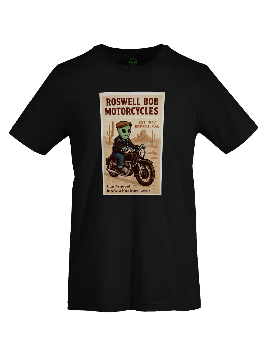 Martian Motorcycles Roswell Aliens 1950's Retro Poster Unisex T-Shirt product image (67)