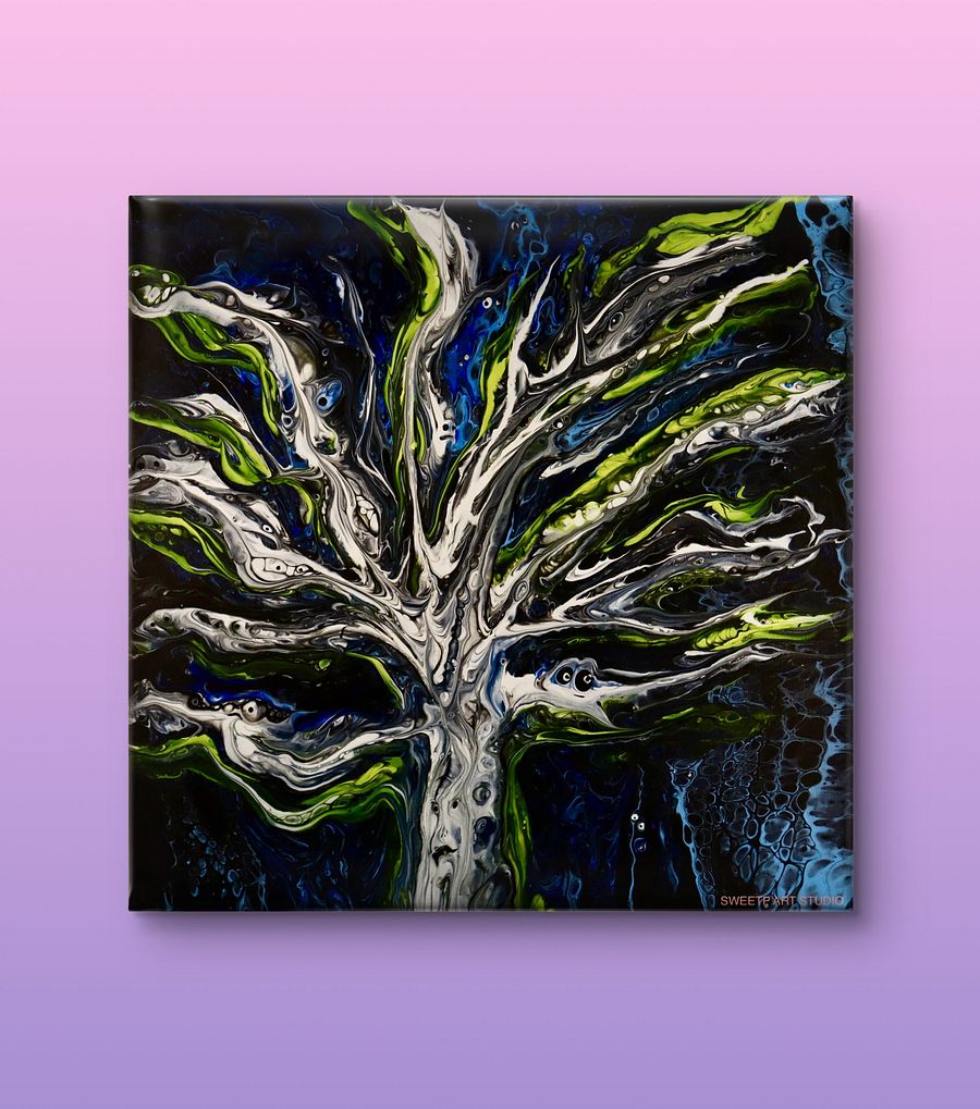 Creatures Within The Birch | Original Canvas Painting product image (1)