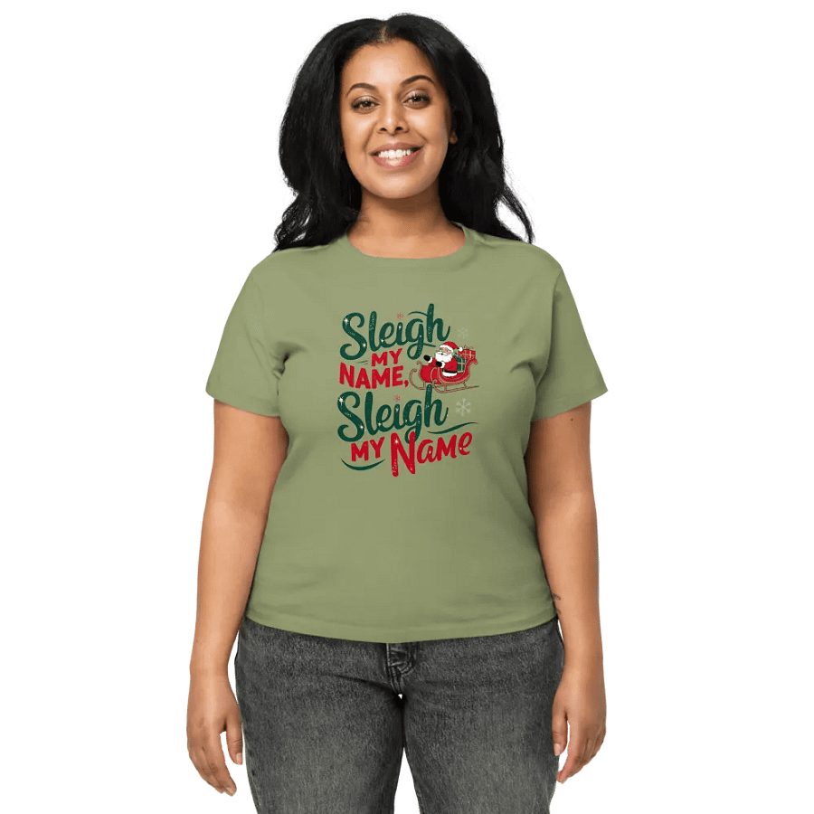 Festive Santa Sleigh Women's Tee product image (6)