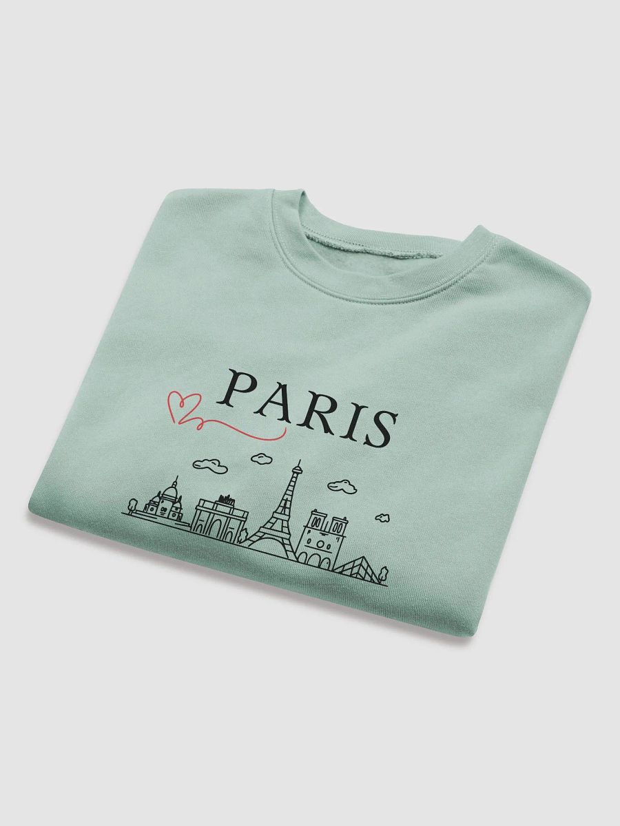 Love Paris with Monuments Crop Sweatshirt | Black Ink product image (5)