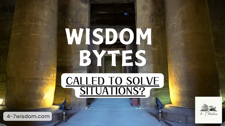 Wisdom Bytes: Called to Solve Situations product image (1)
