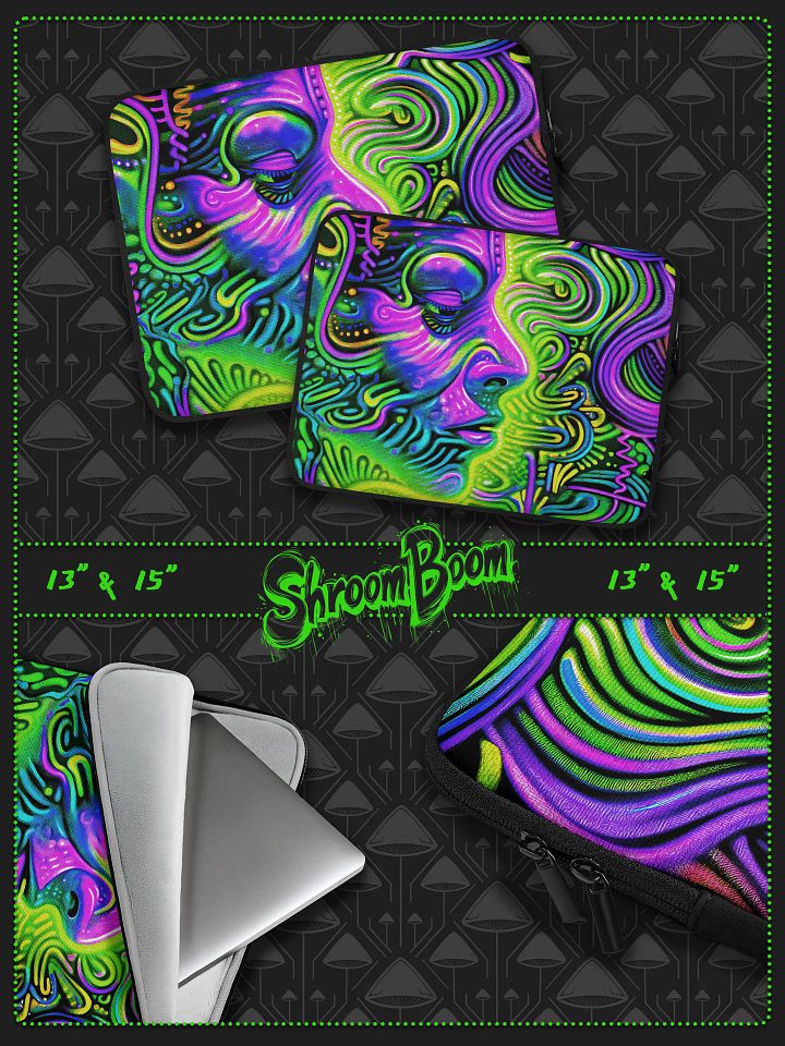 SHROOMBOOM Psychedelic Laptop Sleeve – Surreal Art Case for 13”/15” Laptops - #LTS8 product image (1)