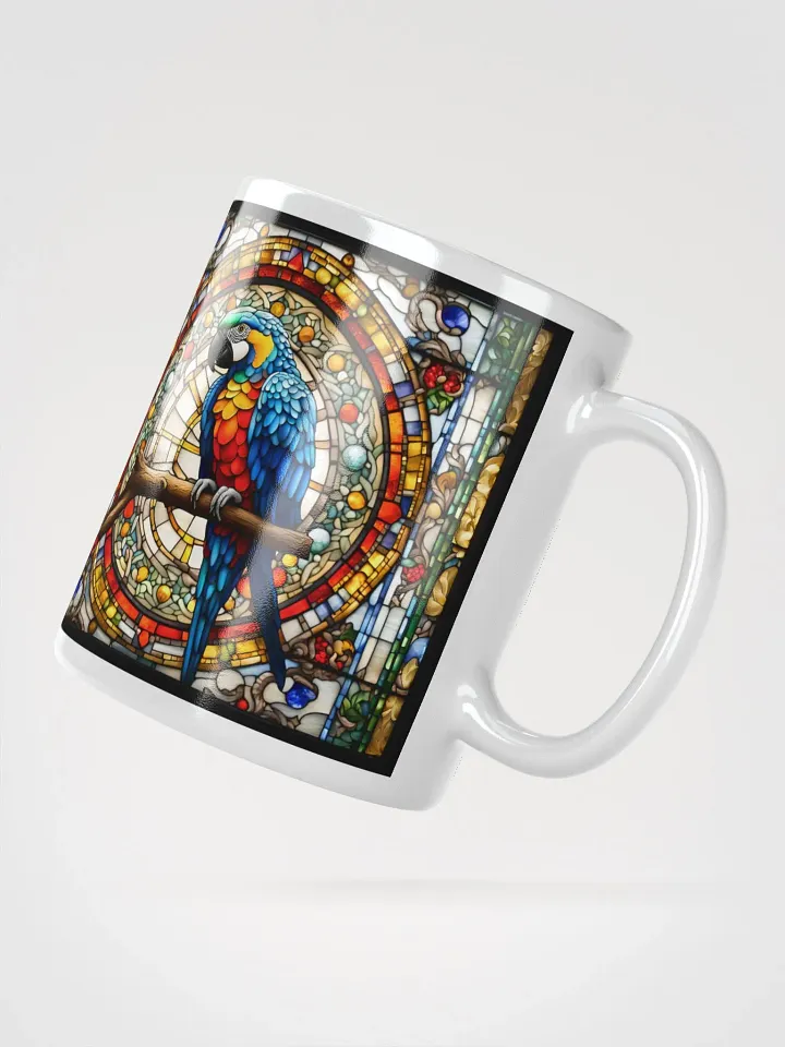 #002 - Blue Throated Macaw Stained Glass Mug product image (3)