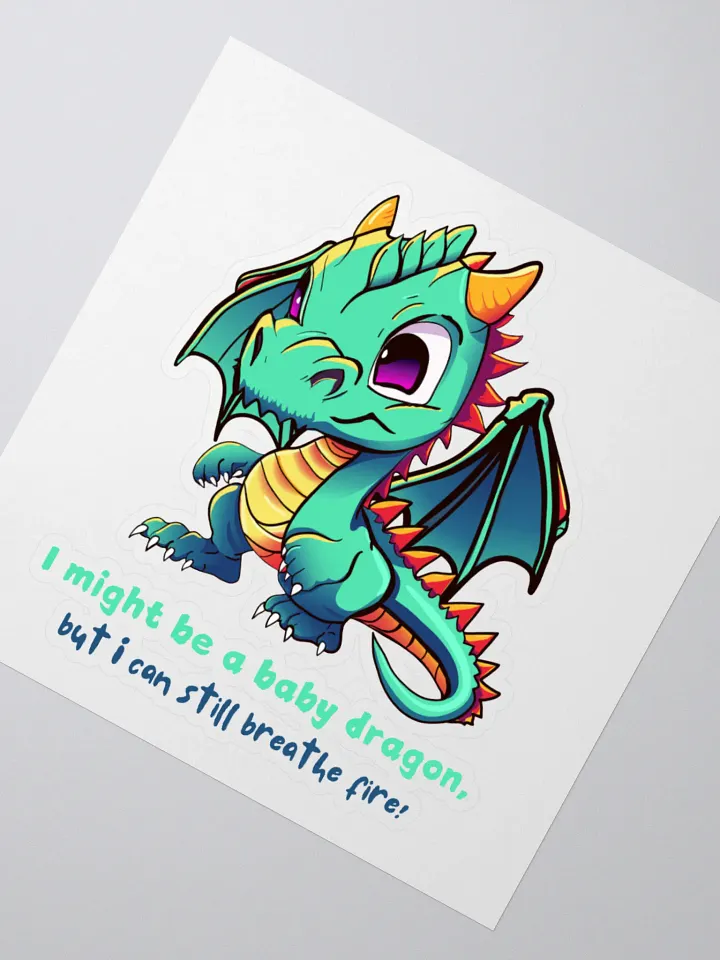 Fire-Breathing Baby Dragon Kiss Cut Stickers product image (2)