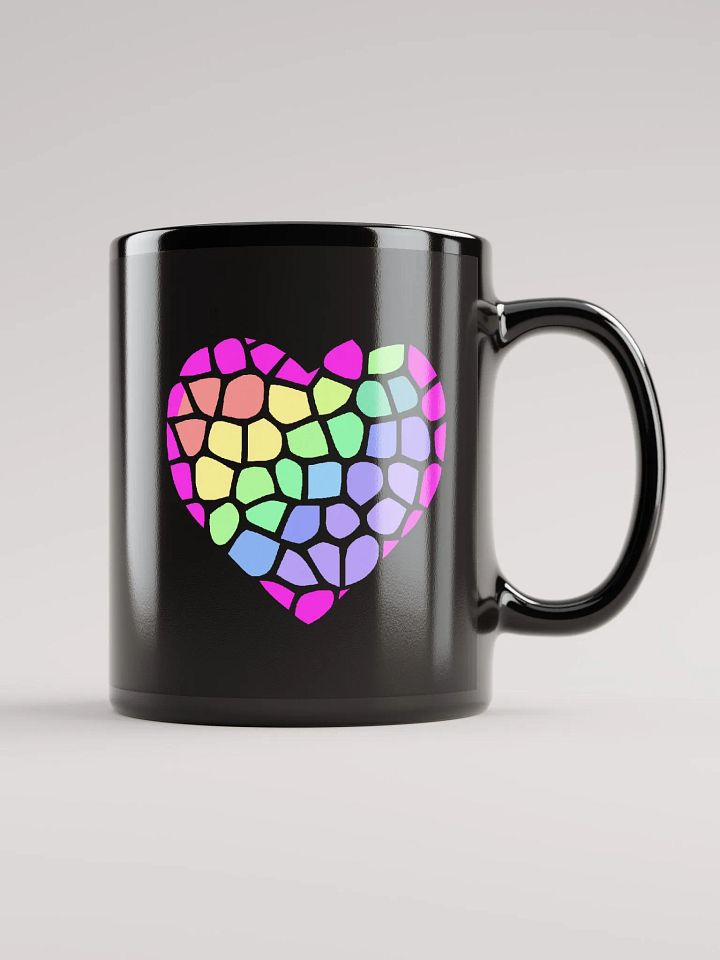 Double Down Heart Mug - Black product image (1)