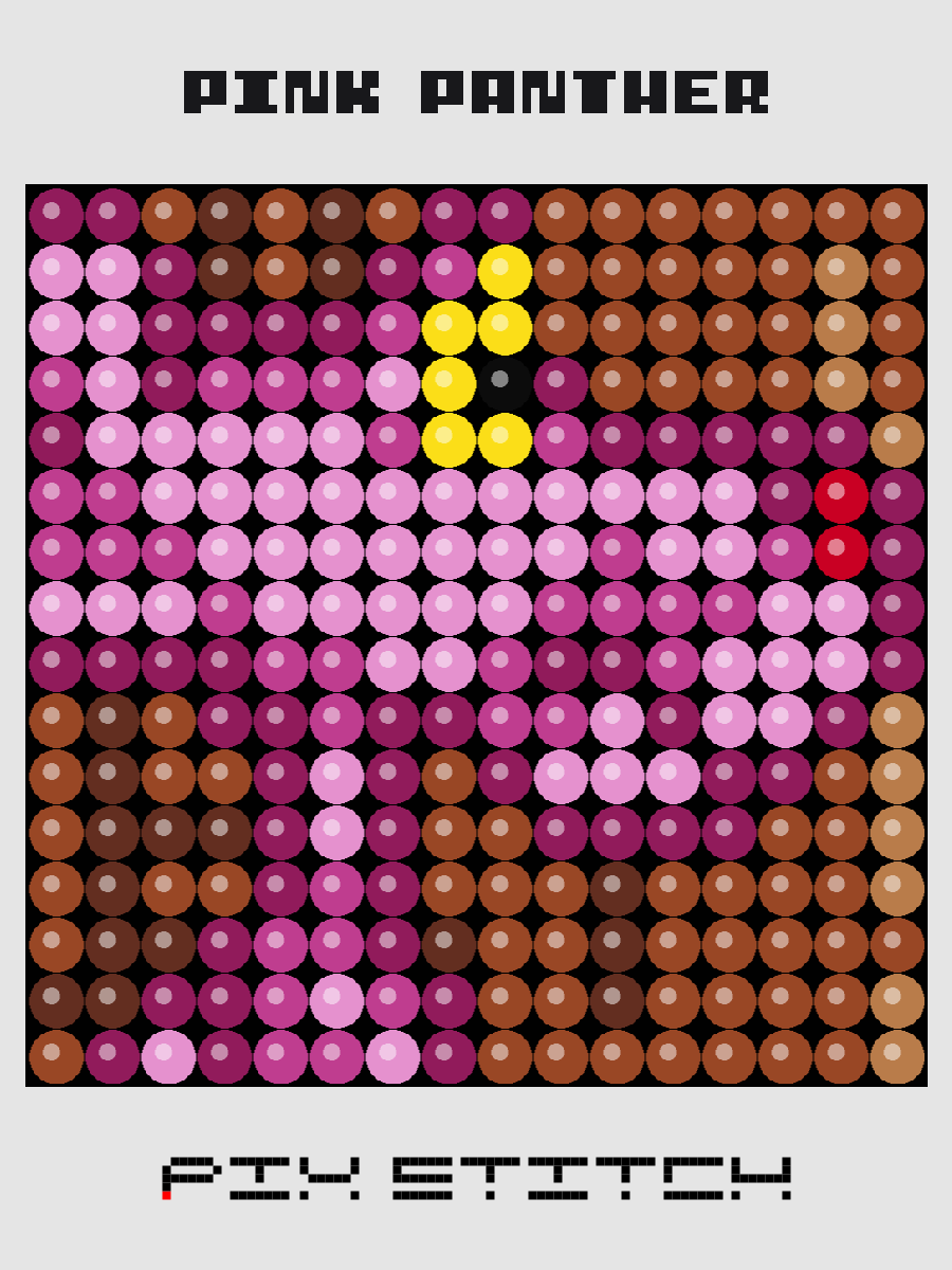 Pink Panther Pixel Art product image (1)