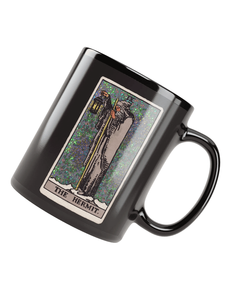 The Hermit holo Card Black Glossy Mug product image (2)