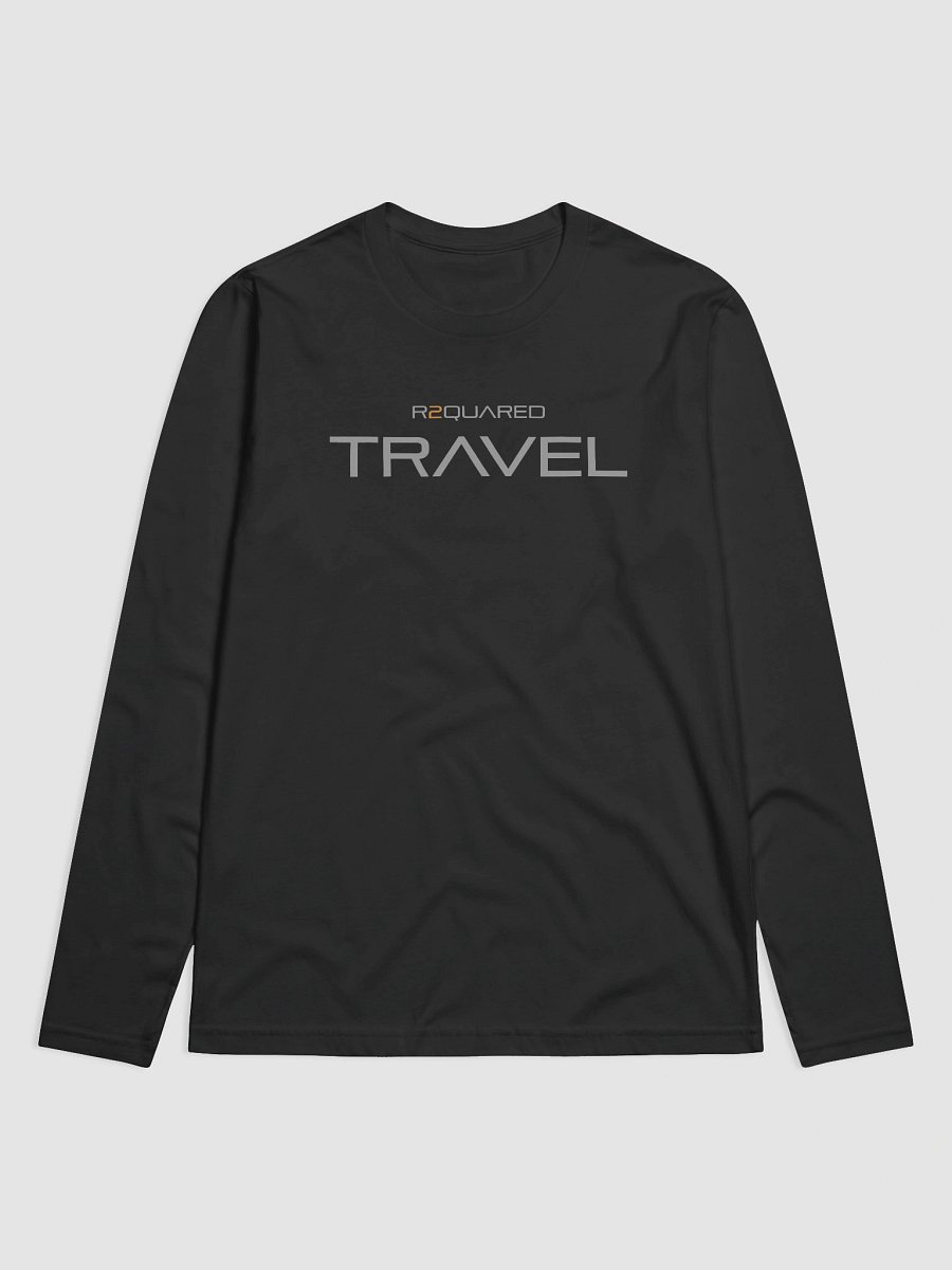 Fitted Long Sleeve Crew Black w/ gray text product image (1)