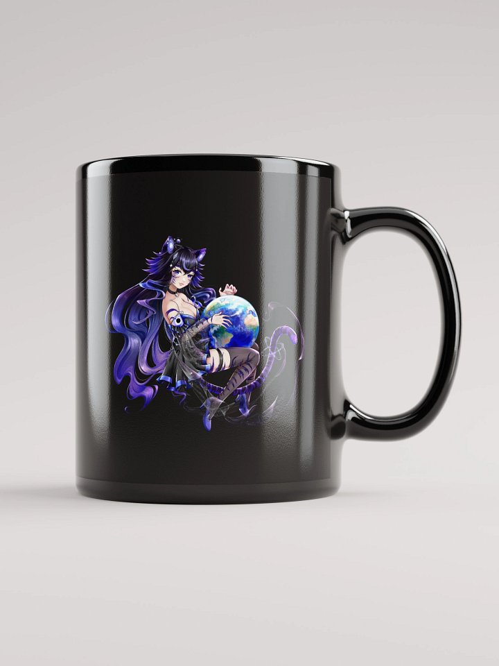 Floating Moona Black Glossy Mug product image (1)