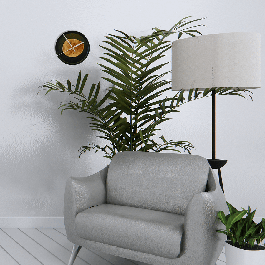 8" Metal / End Cut Wood Clock product image (7)