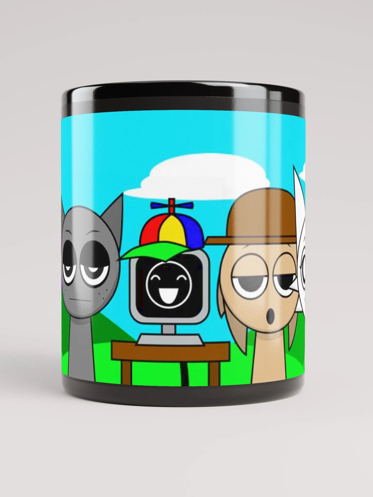 Black Glossy Mug Sprunki series product image (1)