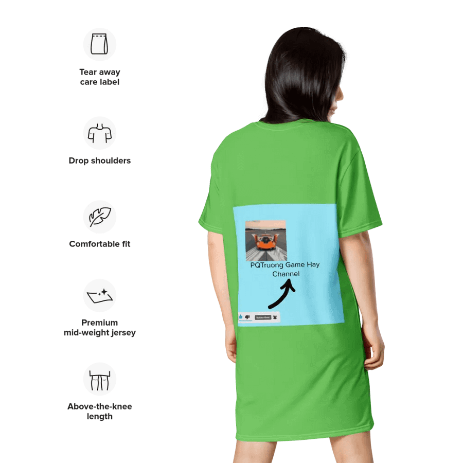 Váy thun in toàn thân/Full body printed T-shirt dress product image (10)