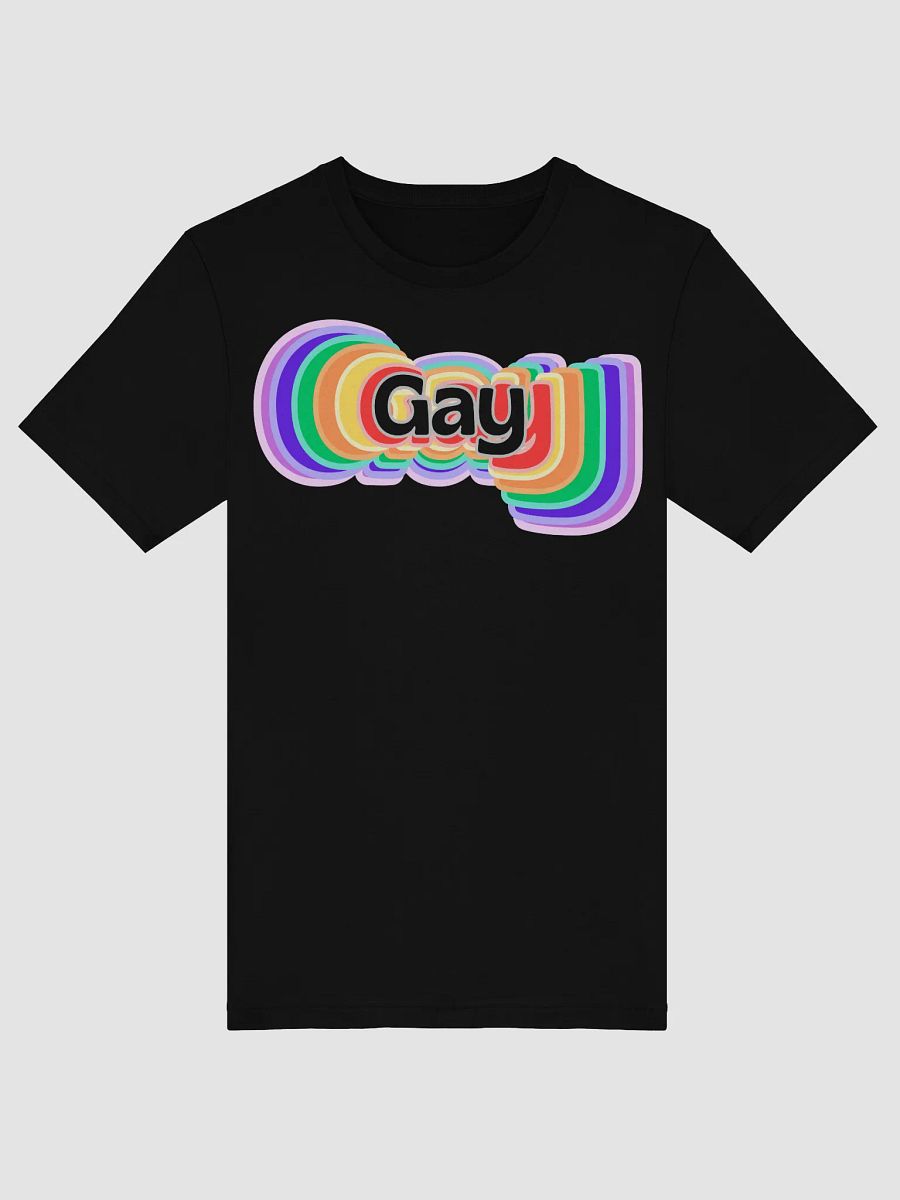 LGBTQIA2S+ 2025, Gay in Rainbow, Black Tee product image (5)