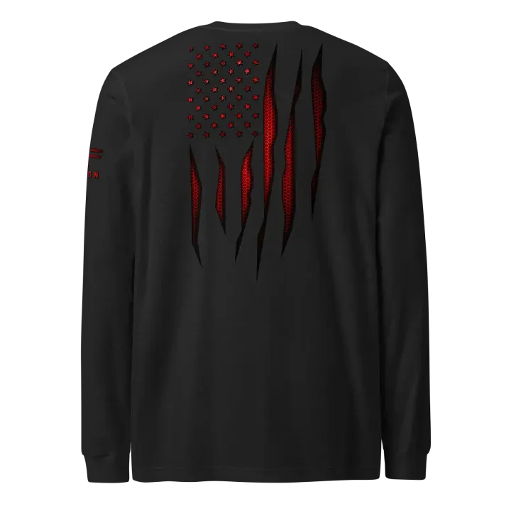 Red Carbon Onyx American Flag Long Sleeve product image (1)